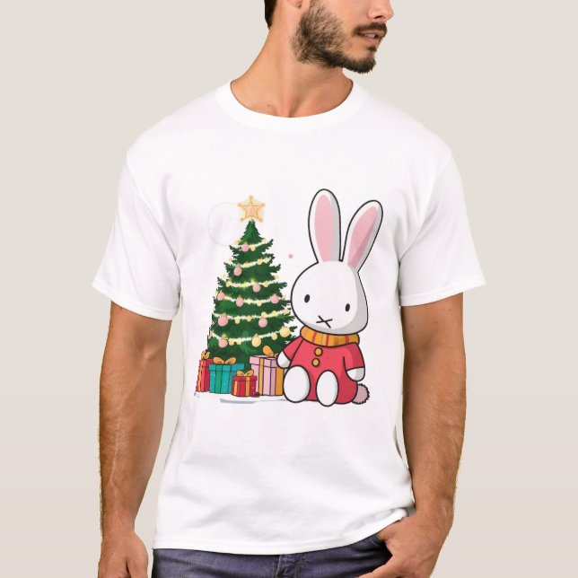 Miffy on Christmas Morning T Shirt (Framsida)