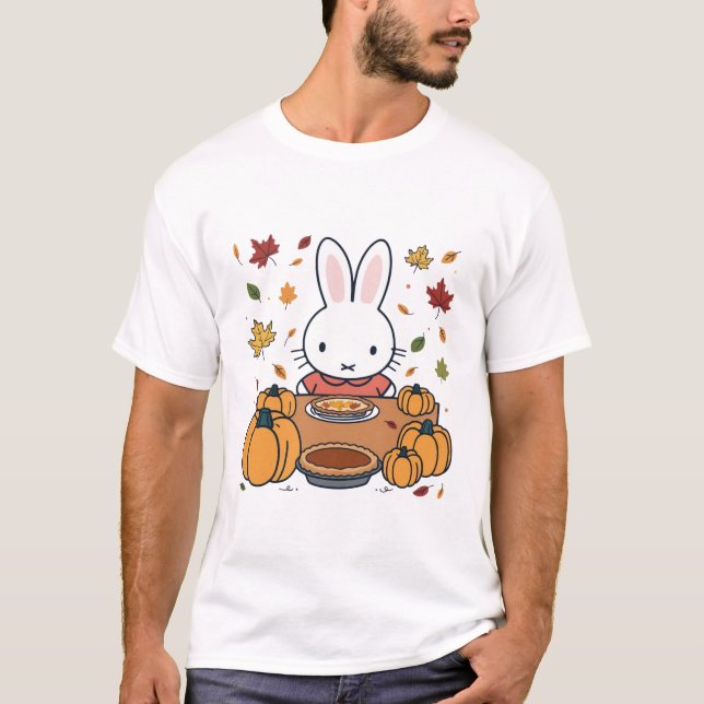 Miffy on Thanksgiving  T Shirt (Framsida)