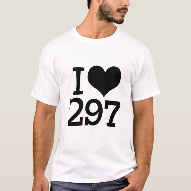 Mig ♥ 297! Skjorta Tee (Framsida)