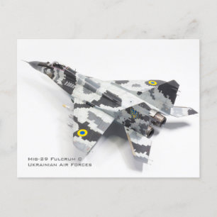Mig-29 Fulcrum C Ukrainas Luft Forces Vykort