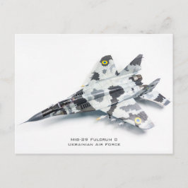 Mig-29 Fulcrum C Ukrainska Luft Force Vykort