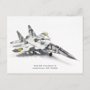 Mig-29 Fulcrum C Ukrainska Luft Force Vykort