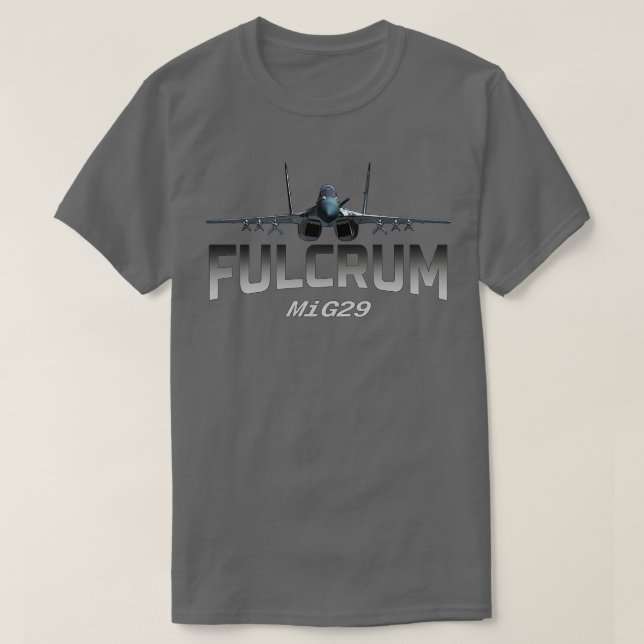 MiG 29 Fulcrum Jet Fighters T Shirt (Design framsida)
