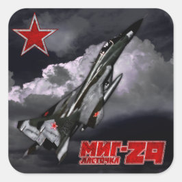 MiG-29 Fyrkantigt Klistermärke
