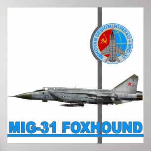 MiG-31 Foxhound-utskrift Poster