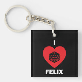 Mig <3 Felix Keychain (mörk)