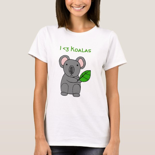 Mig <3 Koalas #2 T Shirt (Framsida)