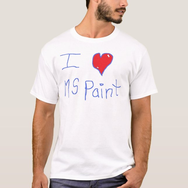 mig <3 MSpaint Tee Shirt (Framsida)