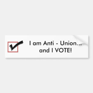Mig Anti förmiddag - union… och JAG RÖSTAR! Bildekal