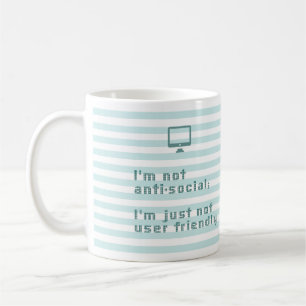 Mig anti social för förmiddag inte; Mig inte Kaffemugg