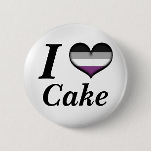 Mig Asexual tårta för hjärta Knapp