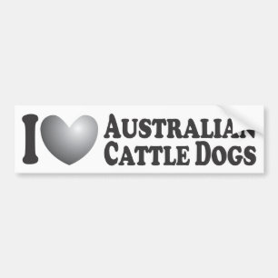 Mig australiensiska nötkreaturhundar för hjärta bildekal