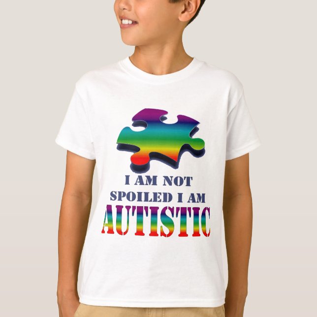 Mig autistic spolierad I förmiddag för förmiddag T-shirt (Framsida)