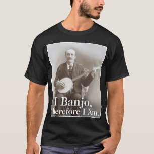 Mig Banjomanar mörk T-tröja för kortärmad T-shirt