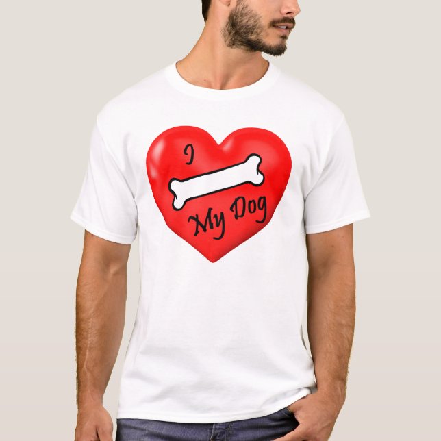 Mig (ben) min hundhjärtat-skjorta tee shirt (Framsida)