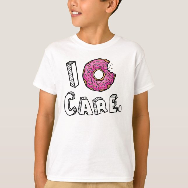 Mig biten rosa munk för munk omsorg tee shirt (Framsida)