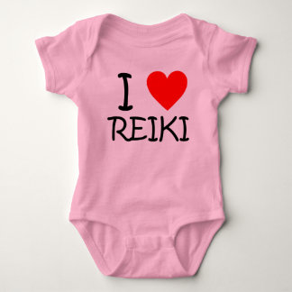 "Mig bodysuit för jersey för hjärtaReiki" bebis T-shirt