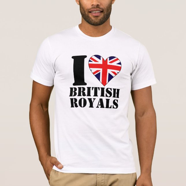 Mig brittisk royalskjorta för hjärta tee shirt (Framsida)
