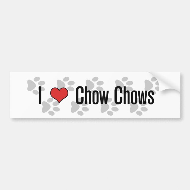 Mig ChowChows (för hjärta) Bildekal (Framsidan)