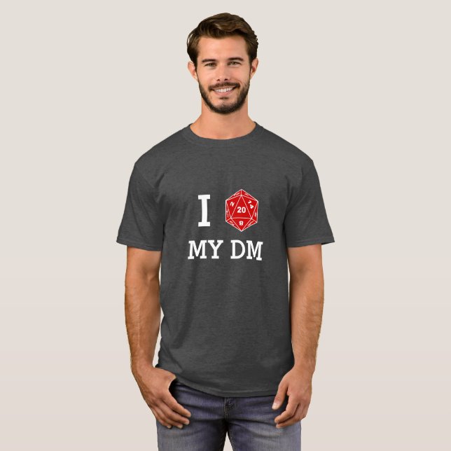 Mig d20 min DM-T-tröja (jag älskar min DM), Tee Shirt (Hel framsida)