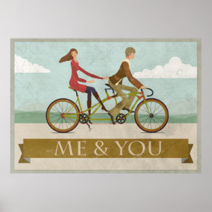 Mig & dig cykel poster
