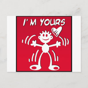 Mig din förmiddag - valentinstick figur helg vykort