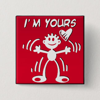 Mig din förmiddag - valentinstick figur knapp