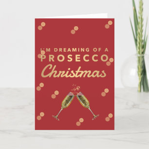 Mig drömma för förmiddag av en Prosecco jul Helgkort