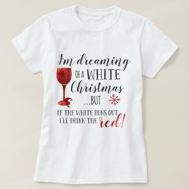 Mig drömma för förmiddag av jul för en vit t-shirt (Design framsida)
