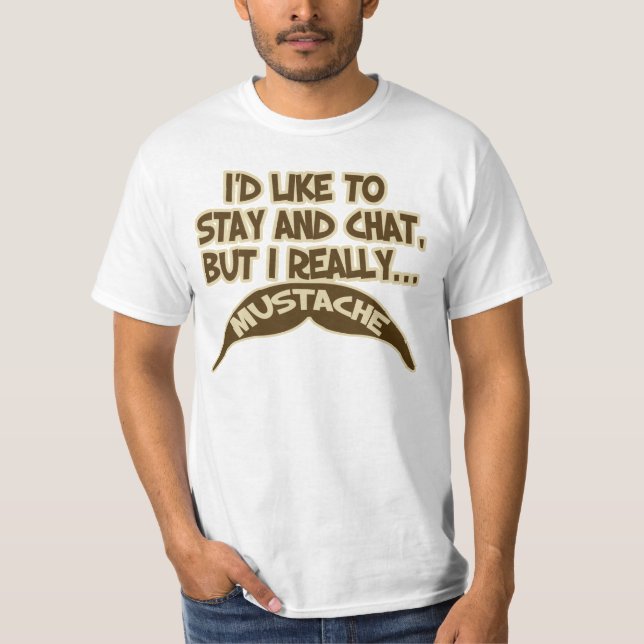Mig egentligen mustasch! tee shirt (Framsida)