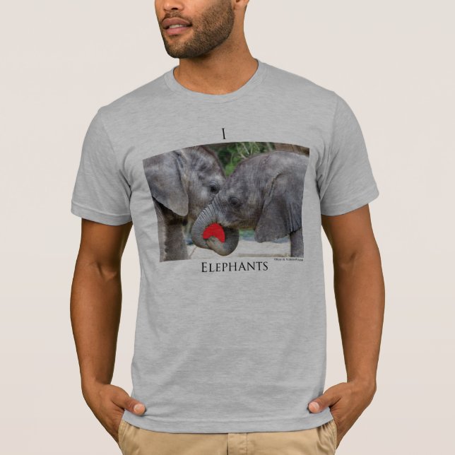 Mig elefanter (för hjärta) tee (Framsida)