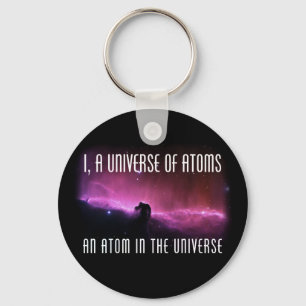 Mig ett universum av Atoms. En Atom i universum Nyckelring