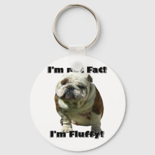 Mig fet bulldoggkeychain för förmiddag inte nyckelring