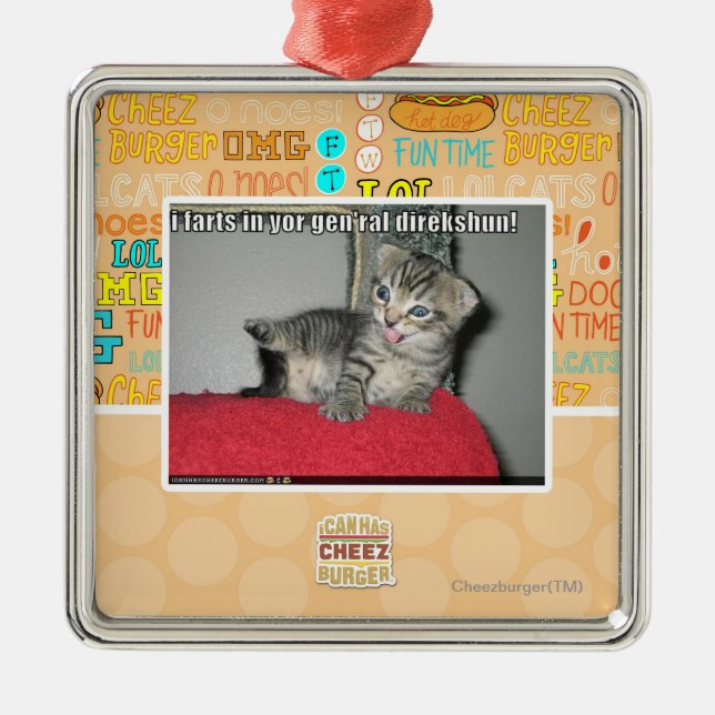 Mig fisar i gen'ral direkshun för yor julgransprydnad metall (Framsidan)