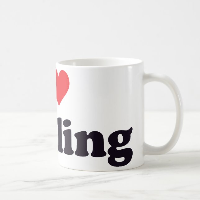 Mig fiska med drag i för hjärta kaffemugg (Höger)