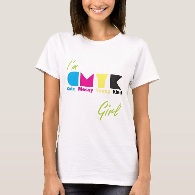 Mig flicka för förmiddag CMYK Tee (Framsida)