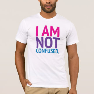 Mig för Bipride för förmiddag inte förvirrad kulör T-shirt