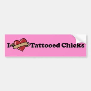 Mig för chickrosor för hjärta (kärlek) tatuera bildekal