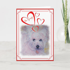 Mig för DIN VÄSTRA HÖGLANDS- TERRIER VALENTINVIT Helgkort
