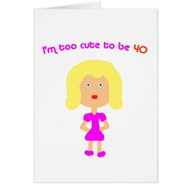 Mig för gullig förmiddag som är 40 hälsningskort (Framsidan)