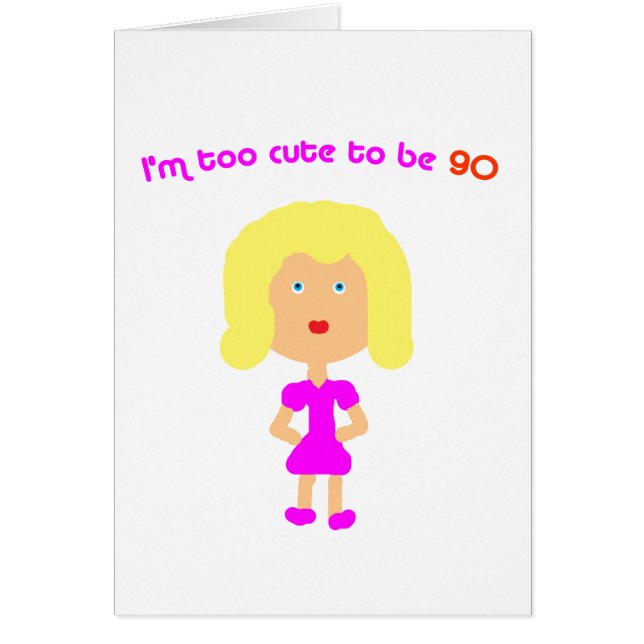 Mig för gullig förmiddag som är 90 hälsningskort (Framsidan)