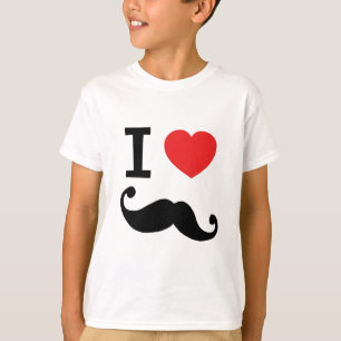 Mig för hjärta Moustache twirly Tee Shirt