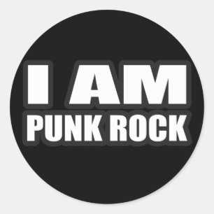 MIG för STENgrabbar för FÖRMIDDAG PUNK musik f Runt Klistermärke
