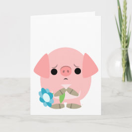"Mig för tecknadPiglet för förmiddag ledset" Kort