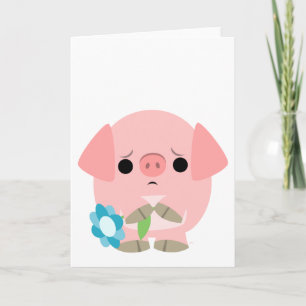 "Mig för tecknadPiglet för förmiddag ledset" Kort