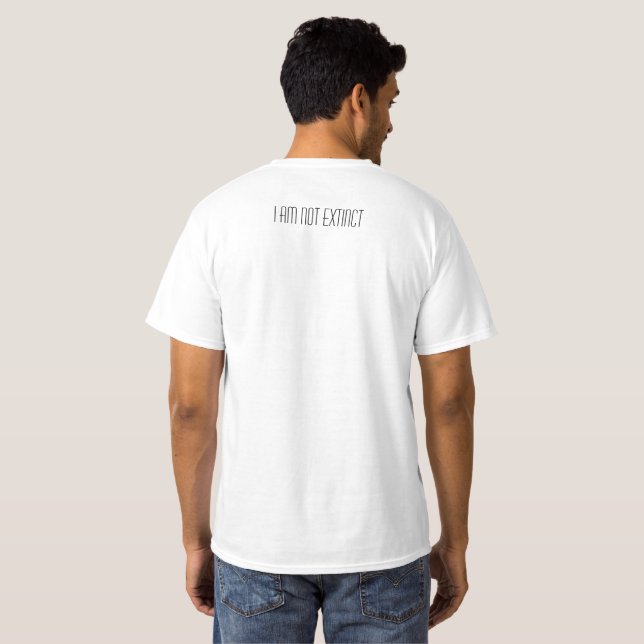 "MIG FÖR TIE--DYEDINOSAUR FÖR FÖRMIDDAG INTE TEE (Hel baksida)