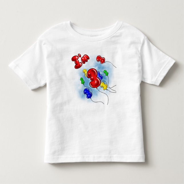 Mig förmiddag 3! Ballonger Tee Shirt (Framsida)