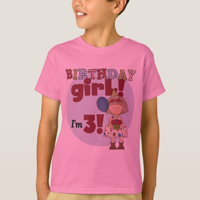 Mig förmiddag 3 födelsedagflickaTshirts och gåvor Tee (Framsida)