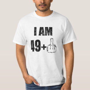 Mig förmiddag 49 plus en rolig 50th t shirt