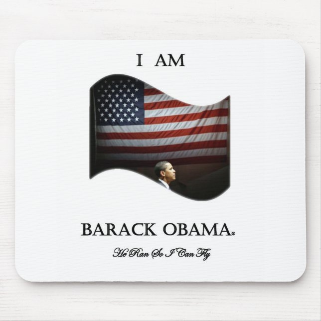 Mig förmiddag Barack Obama (färg) Musmatta (Framsidan)